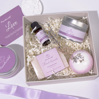 Lavender Spa Gift Set for Women - 7-Piece Home Spa Collection for Self-Care, Ideal Birthday and Mother's Day Present