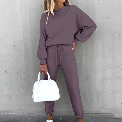 Sweatsuit Sets for Women 2 Piece Long Sleeve Sweatshirt Top and Jogger Pants Fall Activewear Lounge Sets Loose Fit Workout Sets Matching Tracksuit
