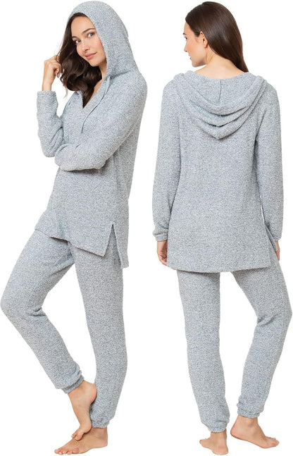 Fuzzy Pajamas for Women - Snuggle Fleece PJ Set for Women