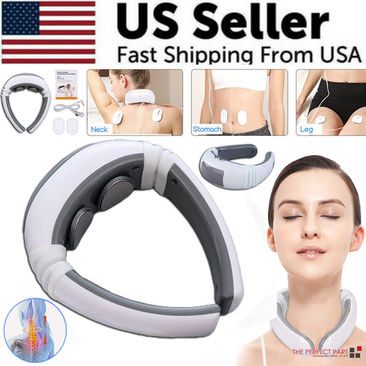 Electric Cervical Pulse Neck Massager with Magnetic Therapy for Muscle Relaxation - US Version